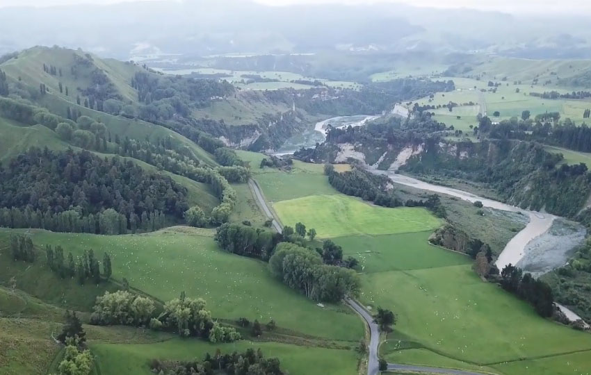 drone footage of New Zealand North Island