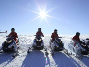 queenstown snowmobiles in the sun