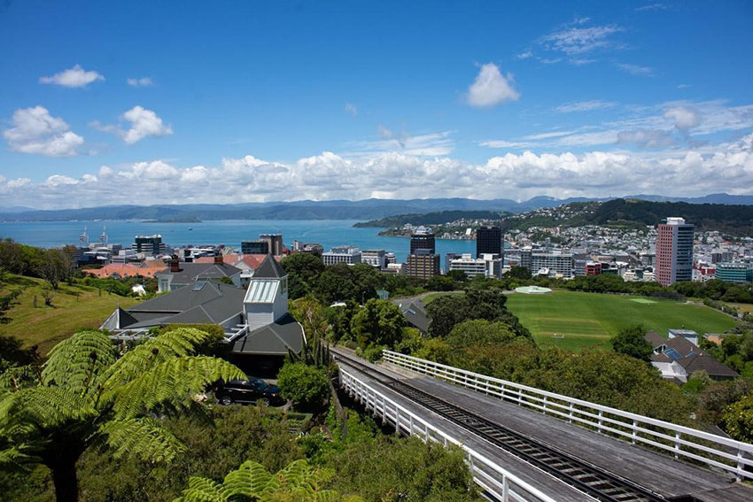 Wellington city view from the railway